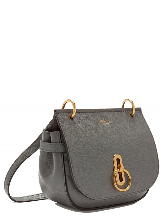 Mulberry Small Amberley Satchel Charcoal Small Classic Grain 